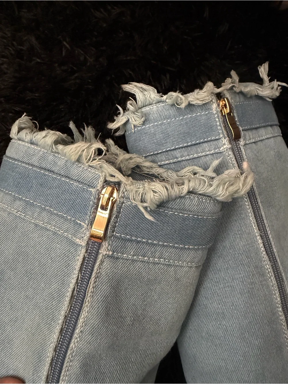 Light Wash Denim Pointed Toe Stiletto Booties